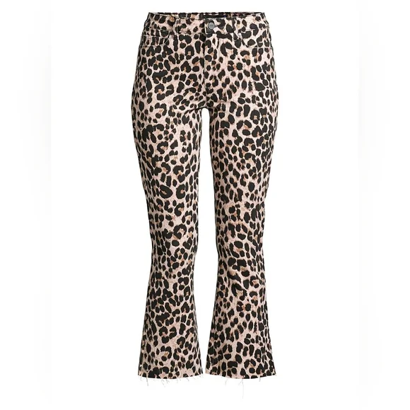 PAIGE Jeans Paige Colette Highrise Leopard Kick Flare Jeans